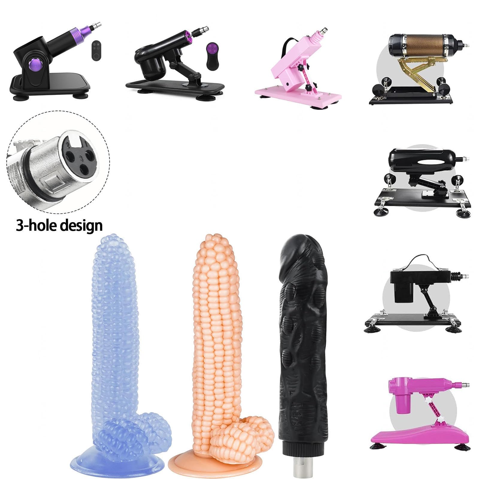 Macchina Del Sesso.x Donna Accessori Sex Machine Accessori Macchina Del Piacere Sessuale Adatto Per Sex Macchina Automatica Donna Resistente e Facile Da Pulire Design a Tre Fori,#4
