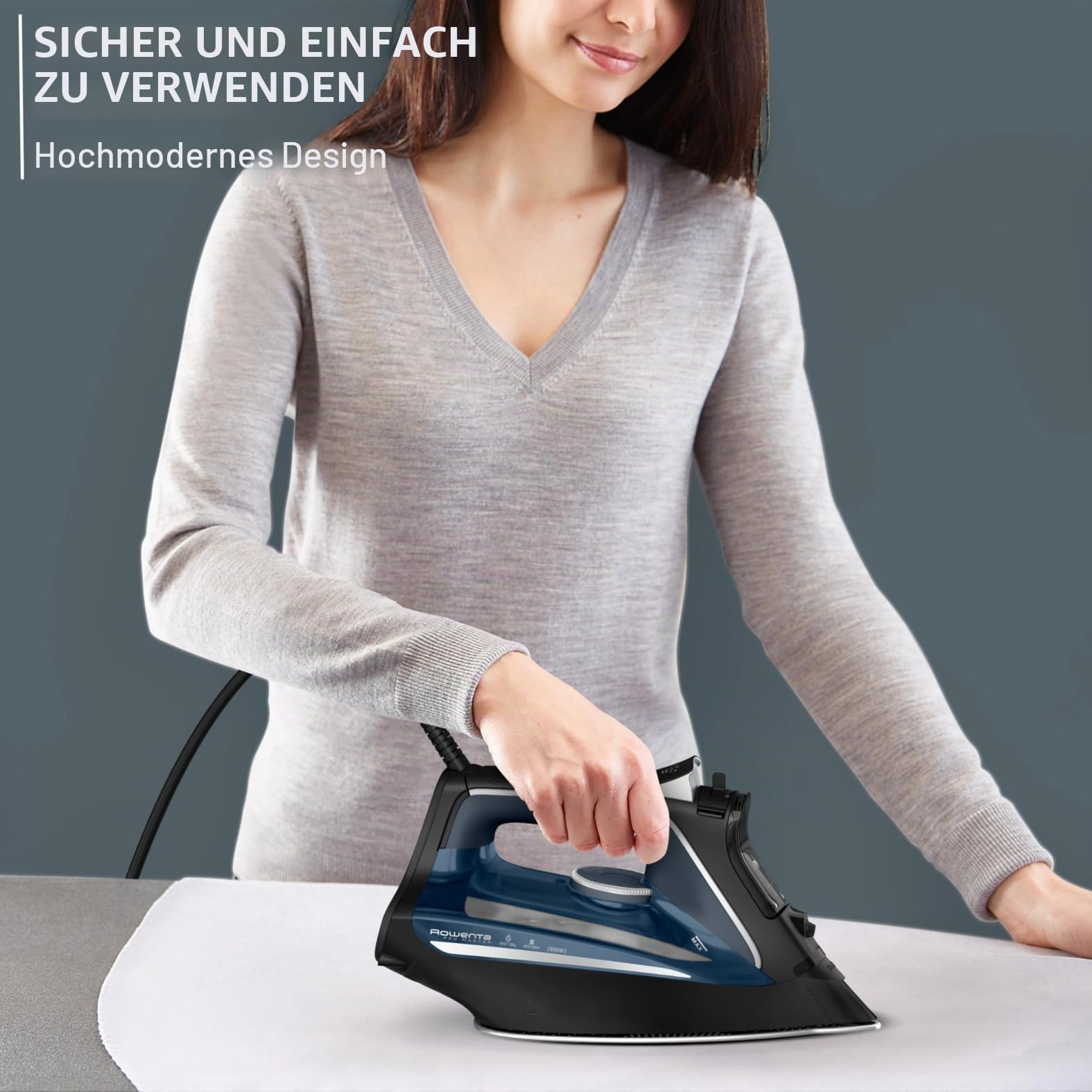 Rowenta Pro Master Bügeleisen, professionelle Ergebnisse, leistungsstarke Dampfverteilung, hochpräzise Spitze, dauerhafte Leistung, energiesparend, DW8209F0