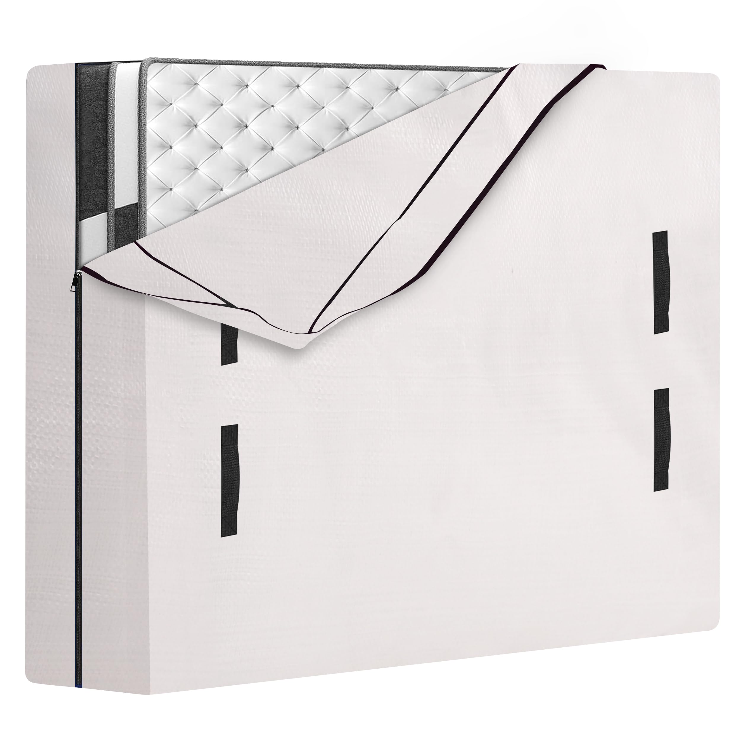 Photo 1 of HOMESURE Mattress Bags for Moving and Storage with 8 Handles - Mattress Cover for Moving - Heavy Duty, Strong Zipper Closure, Moving Supplies & Moving Bag - Semi-Transparent, Twin
