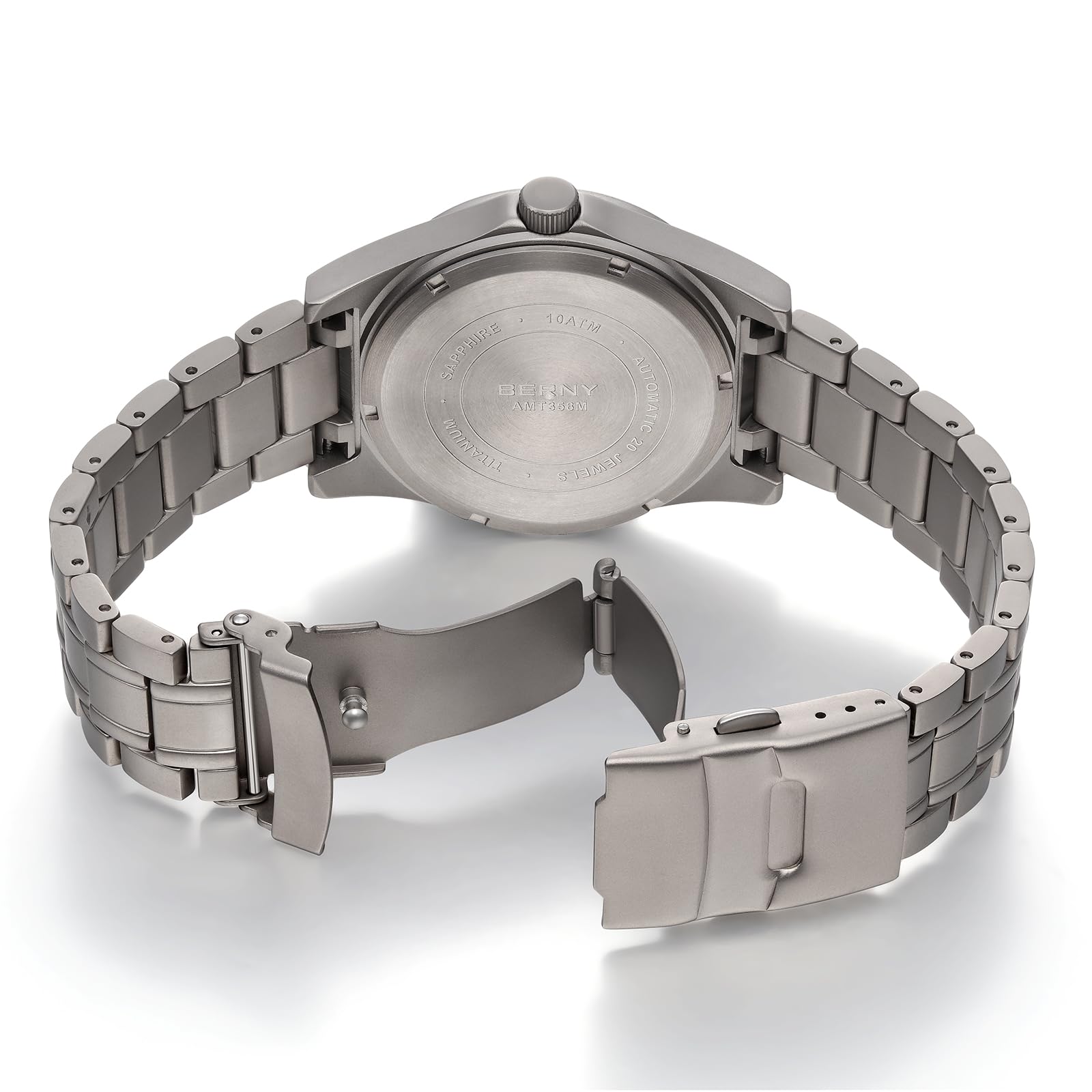 BERNY Titanium Herrenuhr Automatikwerk Klassische Herrenarmbanduhren 10ATM Wasserdicht