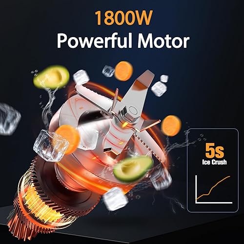 Miniatura 2 de Licuadora comercial para restaurante resistente, licuadora silenciosa profesional, mezclador comercial de 1800 W para batidos, licuadoras de