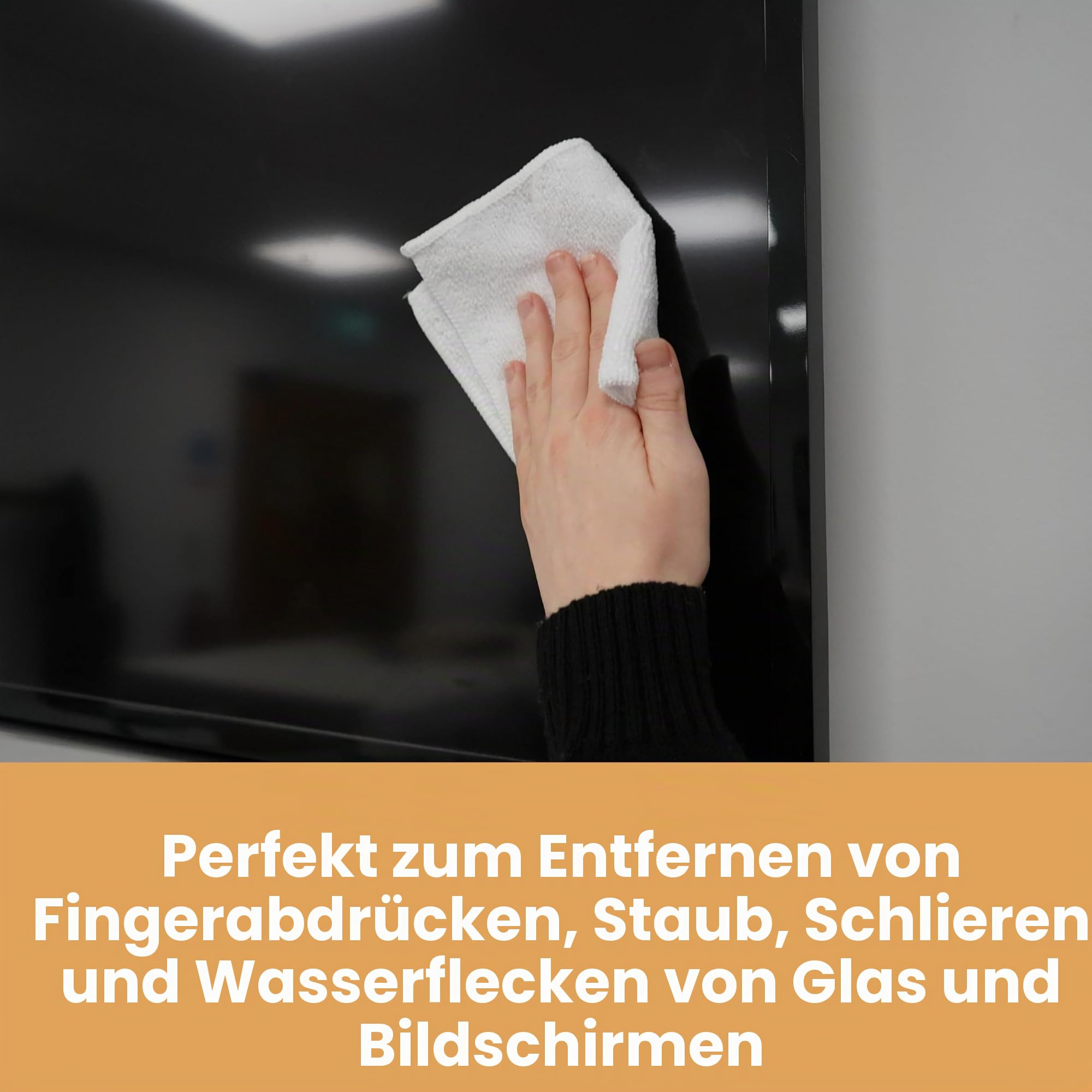 Furniture Clinic 10 Stück Mikrofasertücher - fusselfrei - weiße Reinigungstücher - wiederverwendbar und waschbar - von