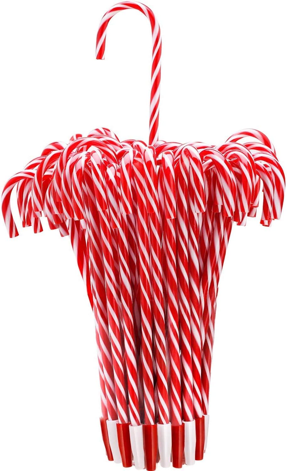 7 Inch Candy Cane Pen Christmas Pens with Black and Blue Ink for Christmas Holiday New Years Home Decor Party Gift (24 Pieces)
