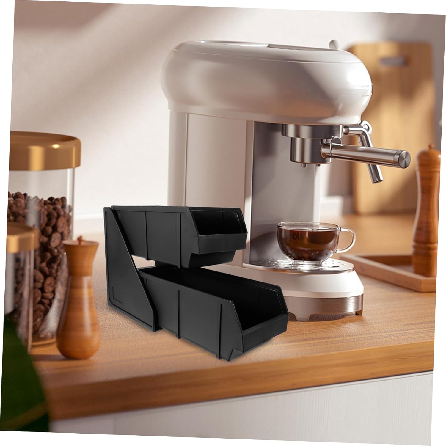 Unomor Plastic Straw Storage Rack Condiment Holder Coffee Bar Accessories Decor