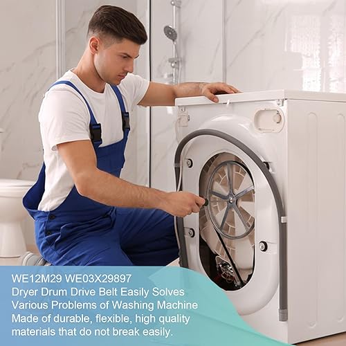 Miniatura 6 de WE12M29 WE03X29897 137292700 Correa de transmisión de tambor de secadora compatible con secadores GE/Hotpoint, reemplaza WE12X21574 WE12M33