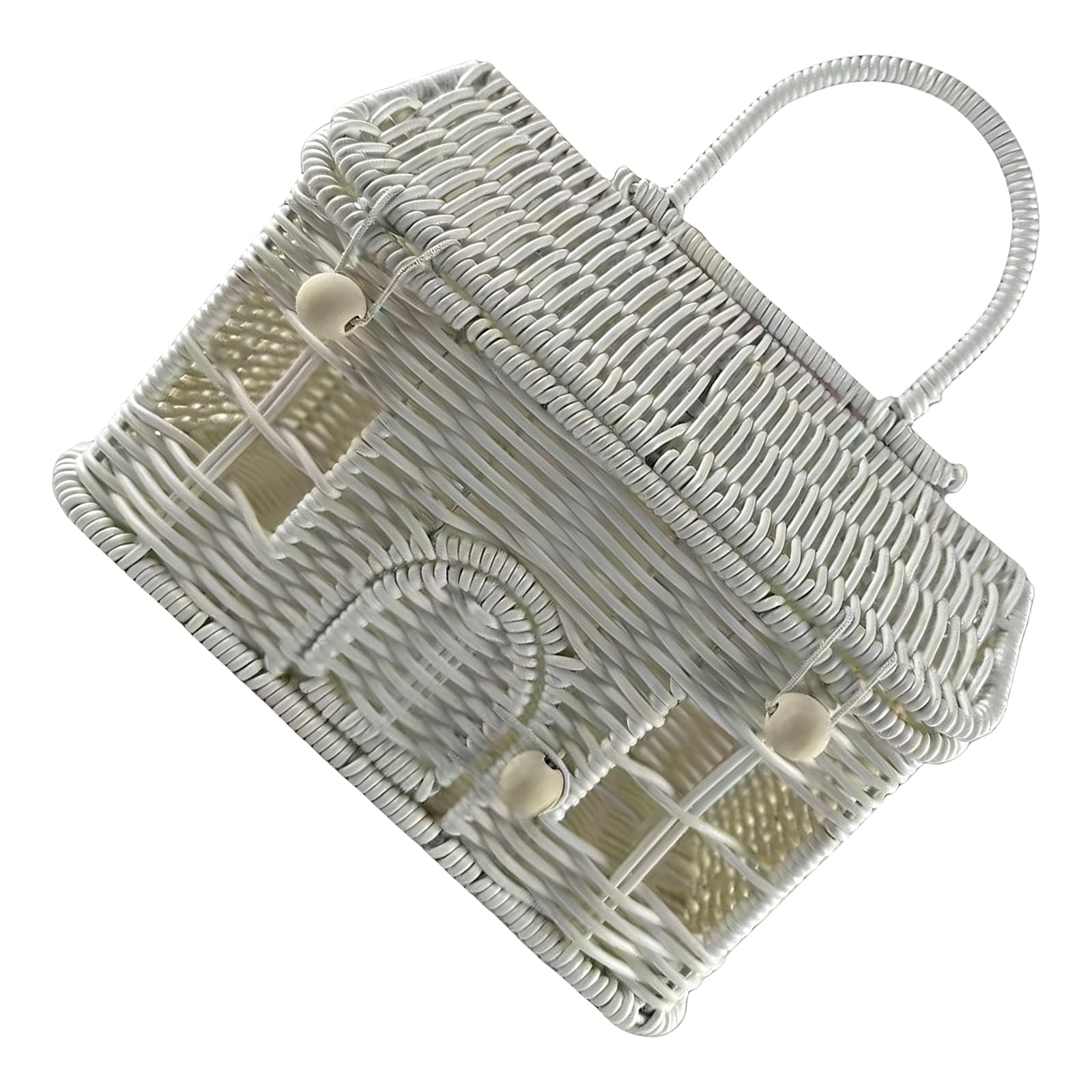 Limtula Artistic Braided Grass Basket with Shoulder Strap and Cover Multipurpose Storage Solution for Beach or Living Room Decorative Storage Bin