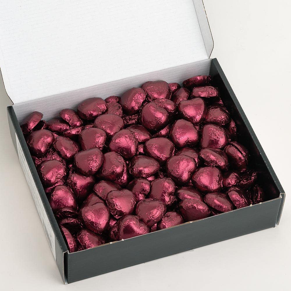 Italian Options Milk Chocolate Foiled Hearts, 30 Chocolates, Purple Foil — view 46