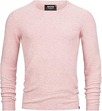 Indicode Men Loakim Knit Sweater | Classic Melange Knit Sweater with Round Neck