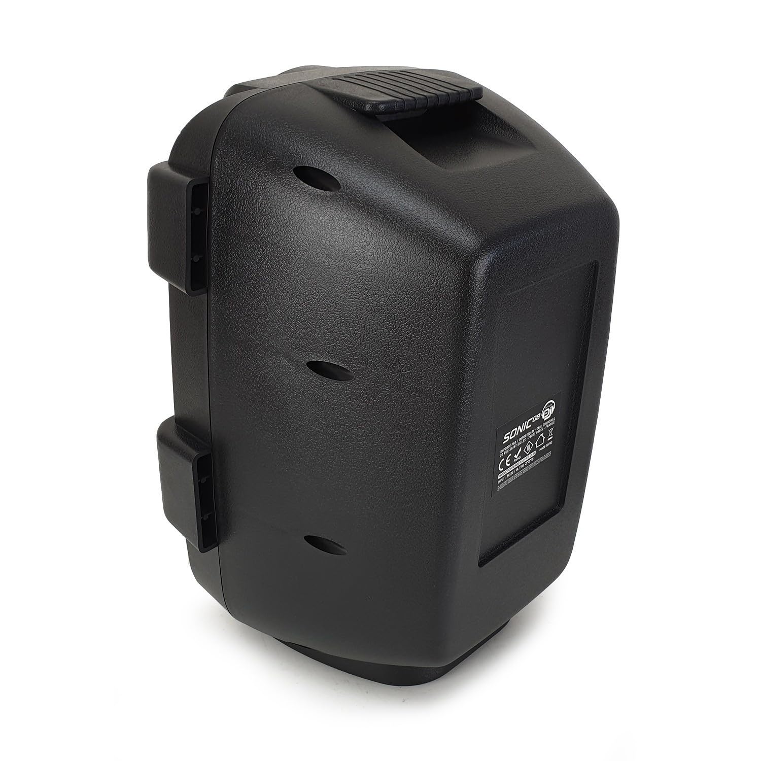 Enceinte Audio MyDj Bmsonic 08 à LED - Sono DJ Karaoké sur Batterie 400W - USB/BT/AUX + Micro VHF sans Fil + Micro Fil