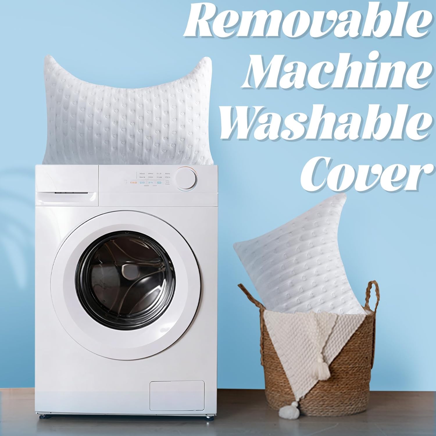 Side Sleeper Pillows for Neck & Shoulder Comfort - Ergonomic Curved Crescent Design, Adjustable Shredded Memory Foam, Cooling & Soft Cover, Extra Fill Included, King Size 2 Pack, Valentine's Gifts - Image 9