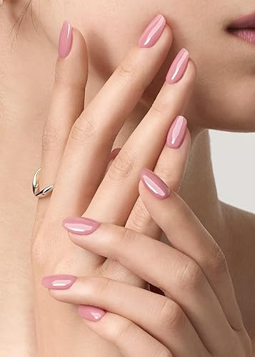 Miniatura 2 de ohora Tiras de uñas de gel semicuradas (N Bare Plum), color morado, sólidas, funcionan con cualquier lámpara UVLED, calidad de salón, larga