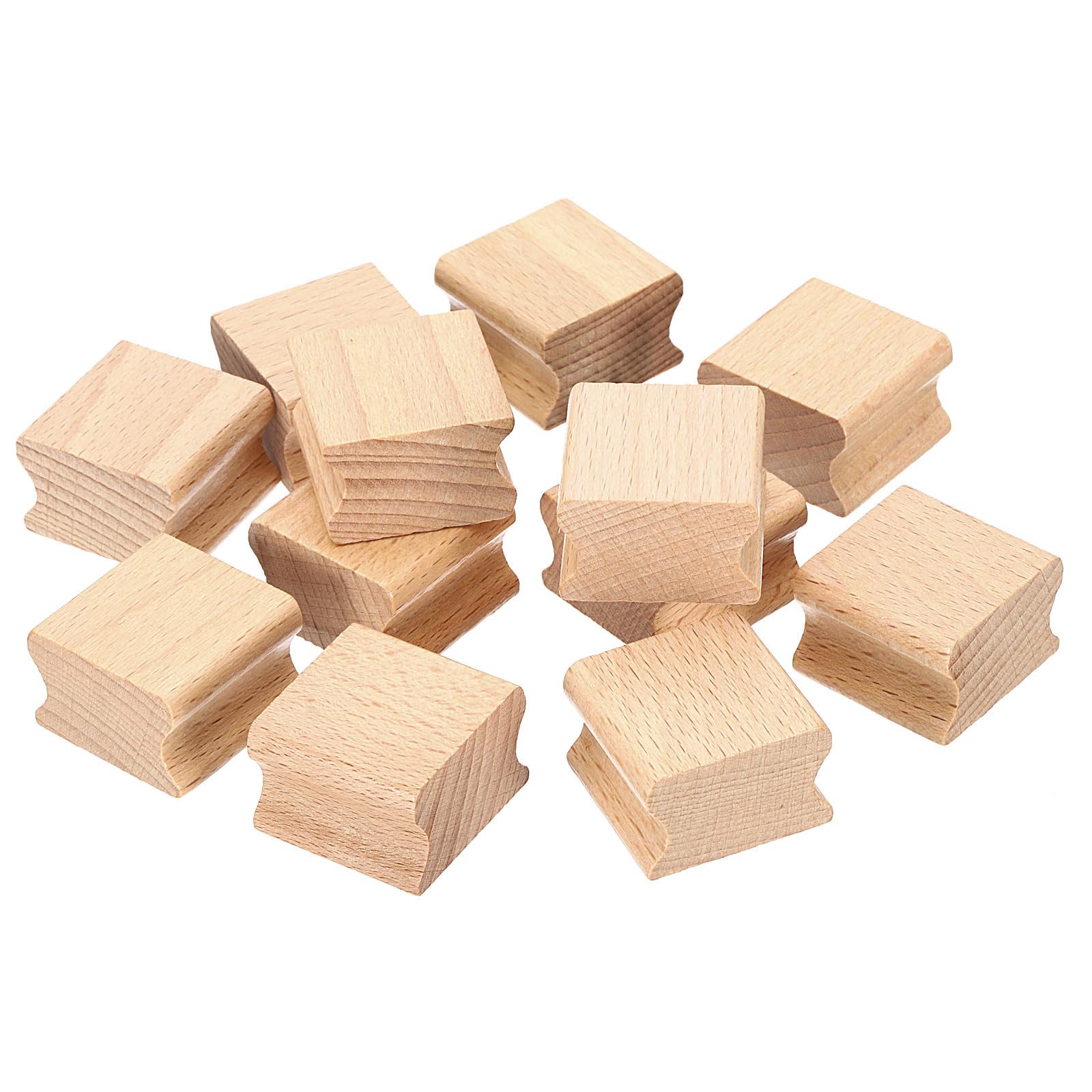 PATIKIL 30x30mm Blank Wood Rubber Stamp Mounts