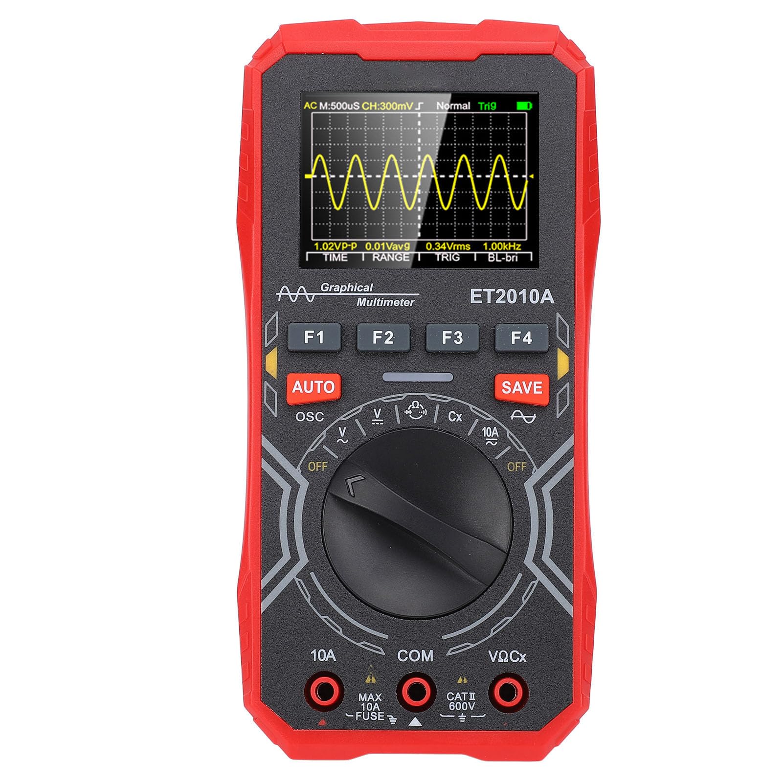 2 in 1 Oscilloscope and Multimeter, 2 in 1 Oscilloscope Multimeter Handheld Digital Oscilloscope 10MHz Bandwidth, 2.5Msps Sampling Rate, Meters