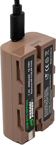 Miniatura 3 de Wasabi Power Batería USB (Serie Ginger) para Sony NP-F330, NP-F530, NP-F550, NP-F570 (2600mAh, Serie L) y CN-160, CN-216, CN-126 Series, Atomos