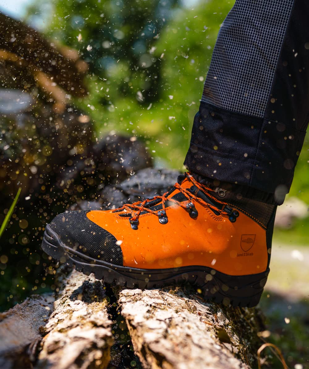 KOX Schnittschutzstiefel/Schnittschutzschuhe DUE Orange Größe 45