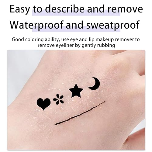 Miniatura 4 de NewBang Lápiz delineador de ojos con sello líquido de doble cara, lápiz con sello de maquillaje de ojos, impermeable, doble cara de larga duración,