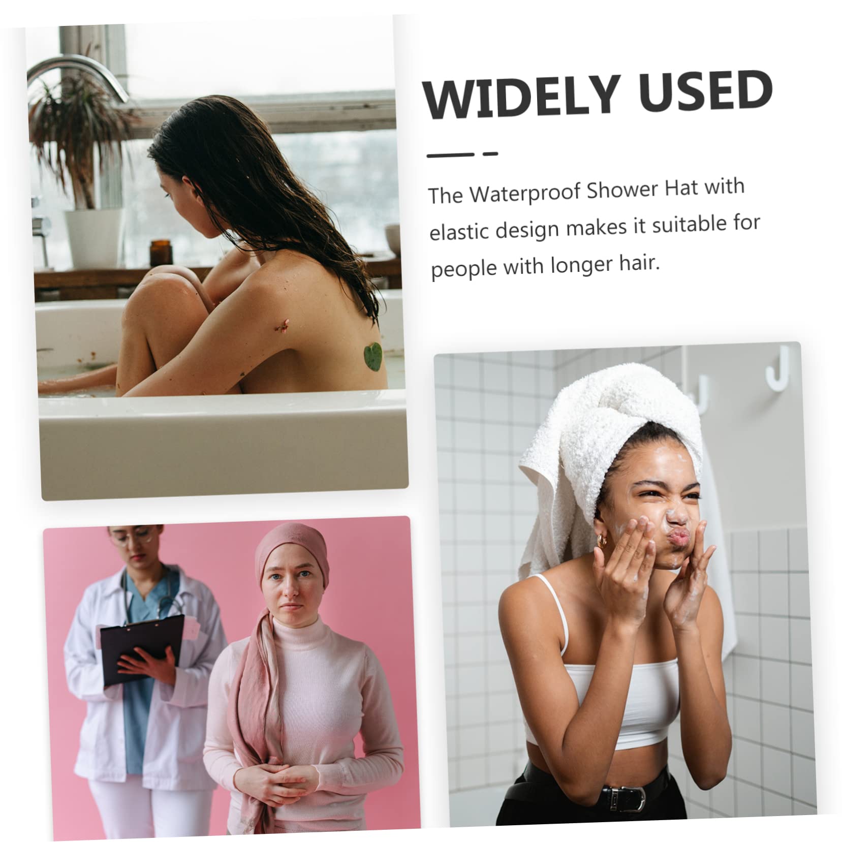 Angoily 3 Set di Cuffie in Raso per Dormire Comode Cuffie da Cuffie da Bagno a Doppio Traspiranti per Ricci 2 Pezzi * 3