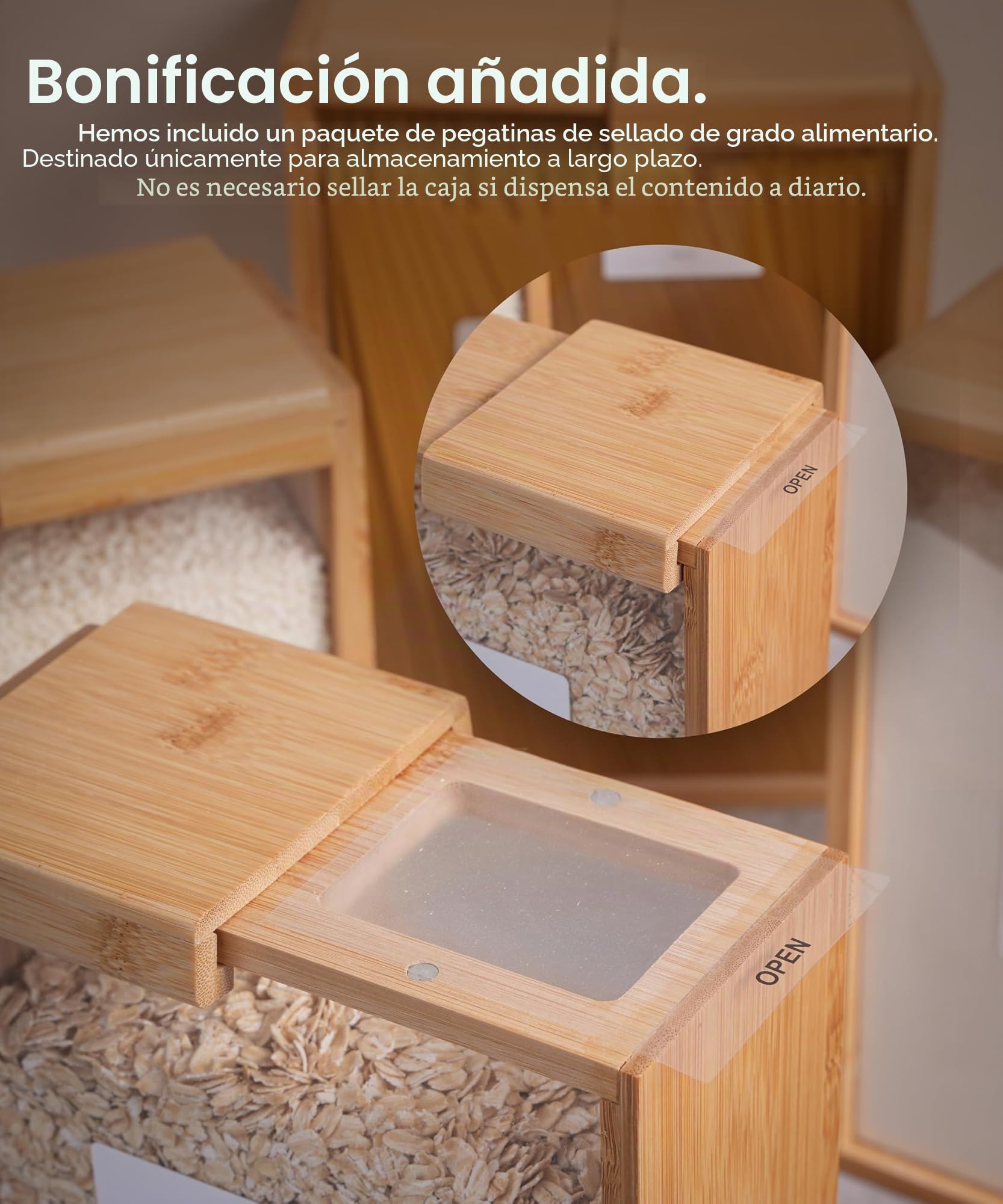 APT 1101 Dispensador de alimentos de 2 litros | Organizadores de cocina | Contenedores de cereales y despensa