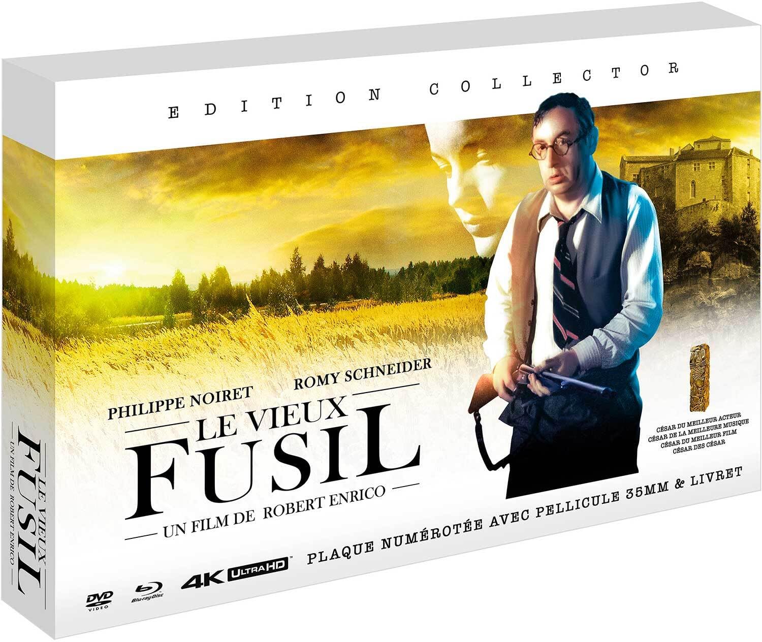 Le Vieux Fusil [Édition Collector numérotée-4K Ultra-HD + Blu-Ray + DVD + Livre + Plaque plexiglass]
