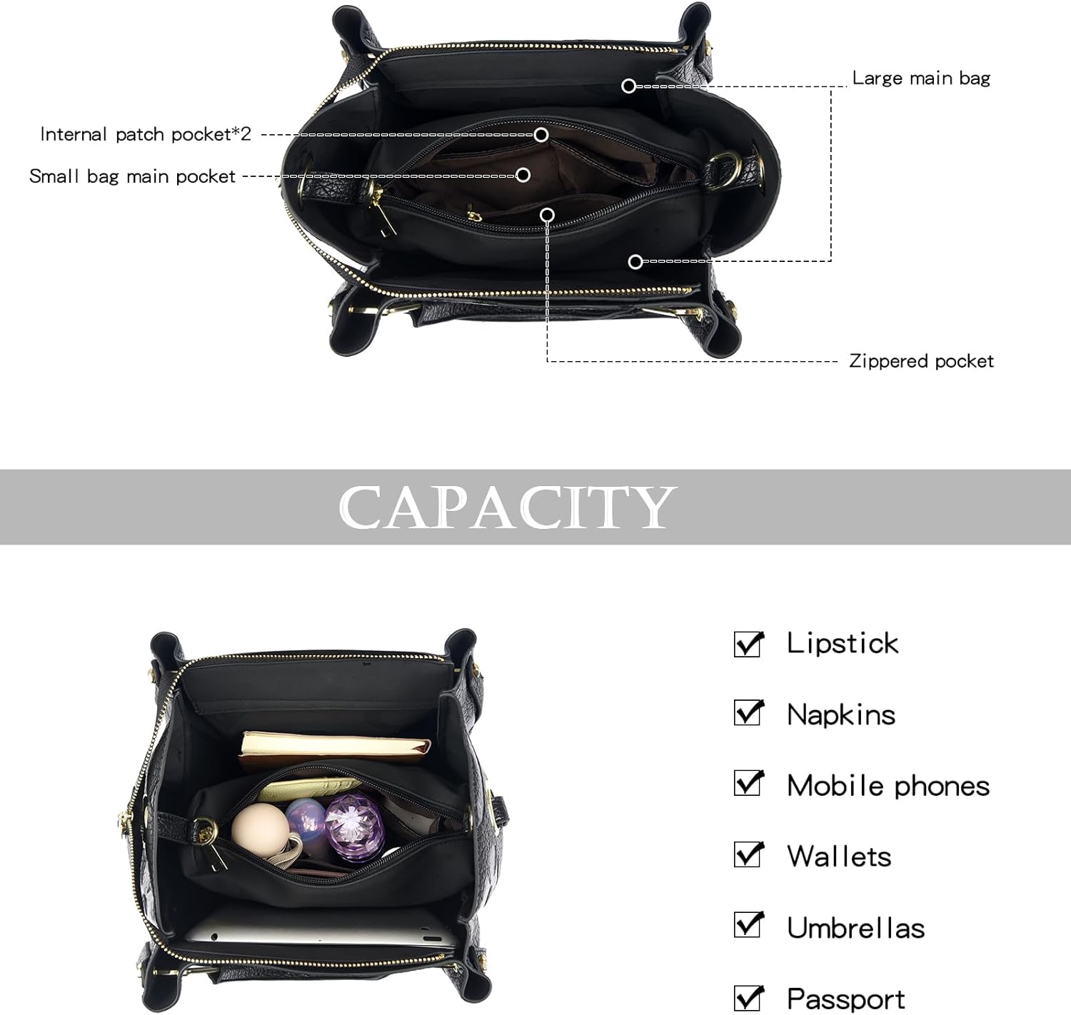 Travistar Floral Handbags Purses Women - Embossed Leather Top Handle Handbag Set Large Shoulder Bag Ladies Bucket Hobo Tote - Image 5