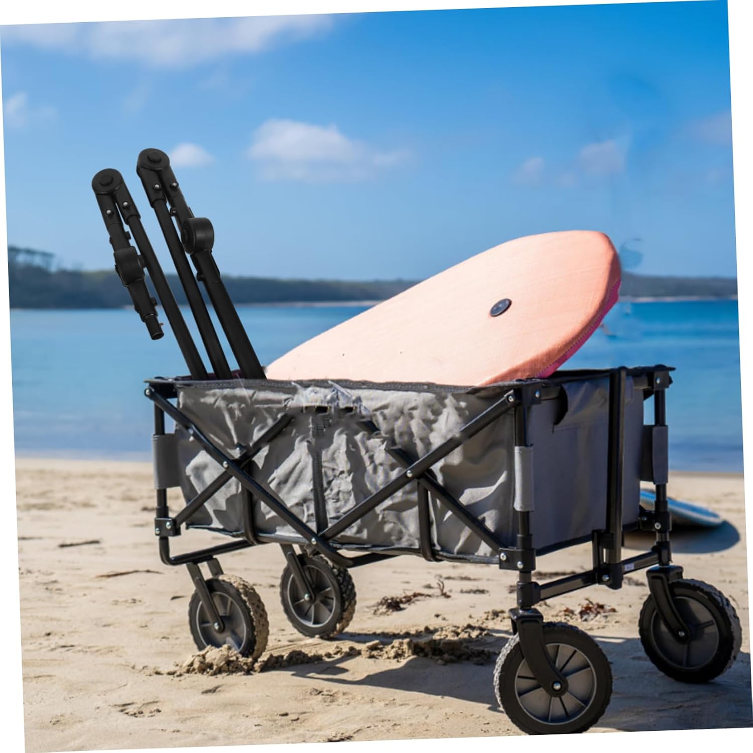 POPETPOP 1set Ergonomic Replacement Handle for Camping Cart Wagon Push Handle Attachment and Easy to Install Compatible Outdoor Wagons