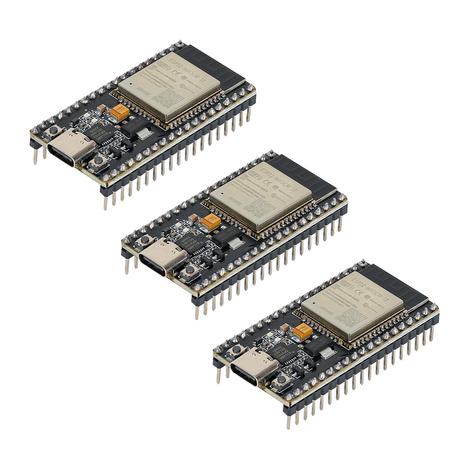 3pcs ESP-WROOM-32 ESP32 ESP-32S Development Board Type-C USB Module