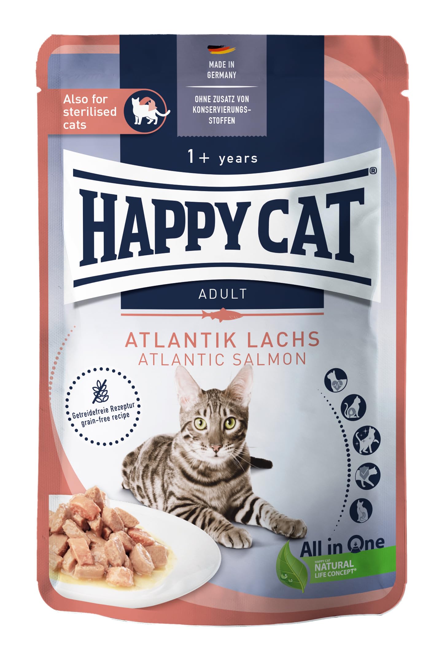 Happy Cat Culinary Meat in Sauce Atlantik Lachs Pouch 85 g