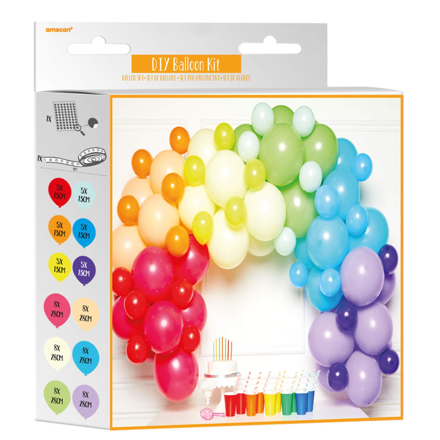 Ruban à Friser Blanc Amscan 500m - Pour Ballons, Déco Cadeaux Et Loisirs Créatifs | Ruban Solide