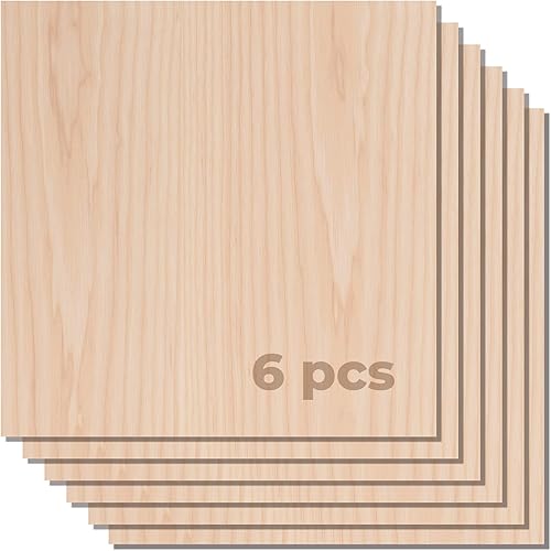 xTool Selected Madera contrachapada de ceniza, 6 piezas, 18 x 12 x 12 pulgadas, madera sin terminar para manualidades, corte y grabado láser, corte