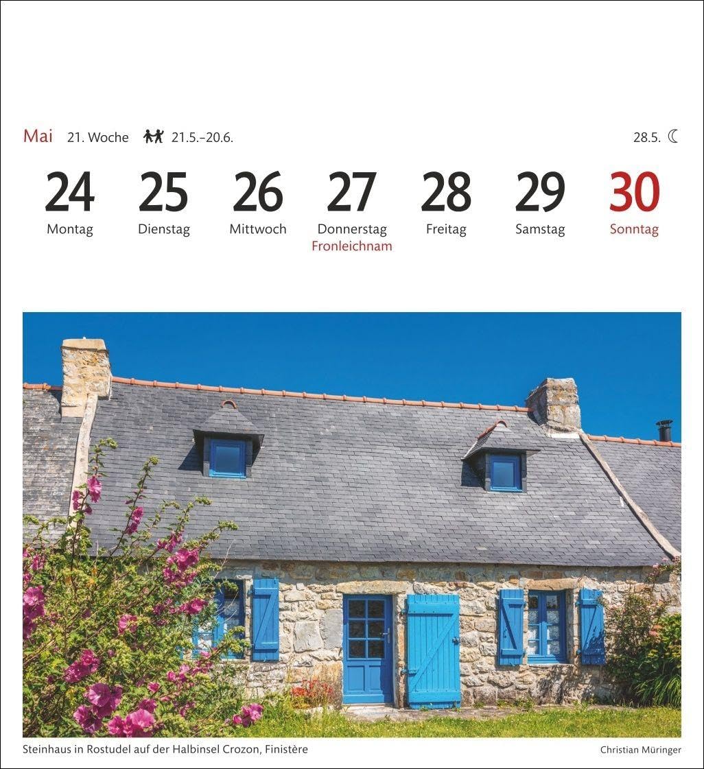 Bretagne & Normandie Sehnsuchtskalender 2027 - Wochenkalender mit 53 Postkarten: 53 Postkarten in einem Wochenkalender mit Urlaubsflair. ... Frankreich im Alltag. Auch zum Aufhängen