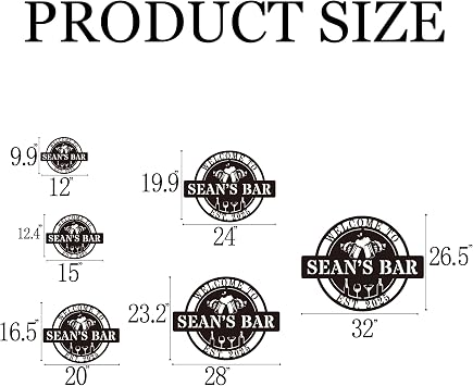 HZYCYYFC Personalized Bar Sign Custom Name Pub Wall Decor for Home Bar Lounge Patio Party Man Cave Decoration Gift