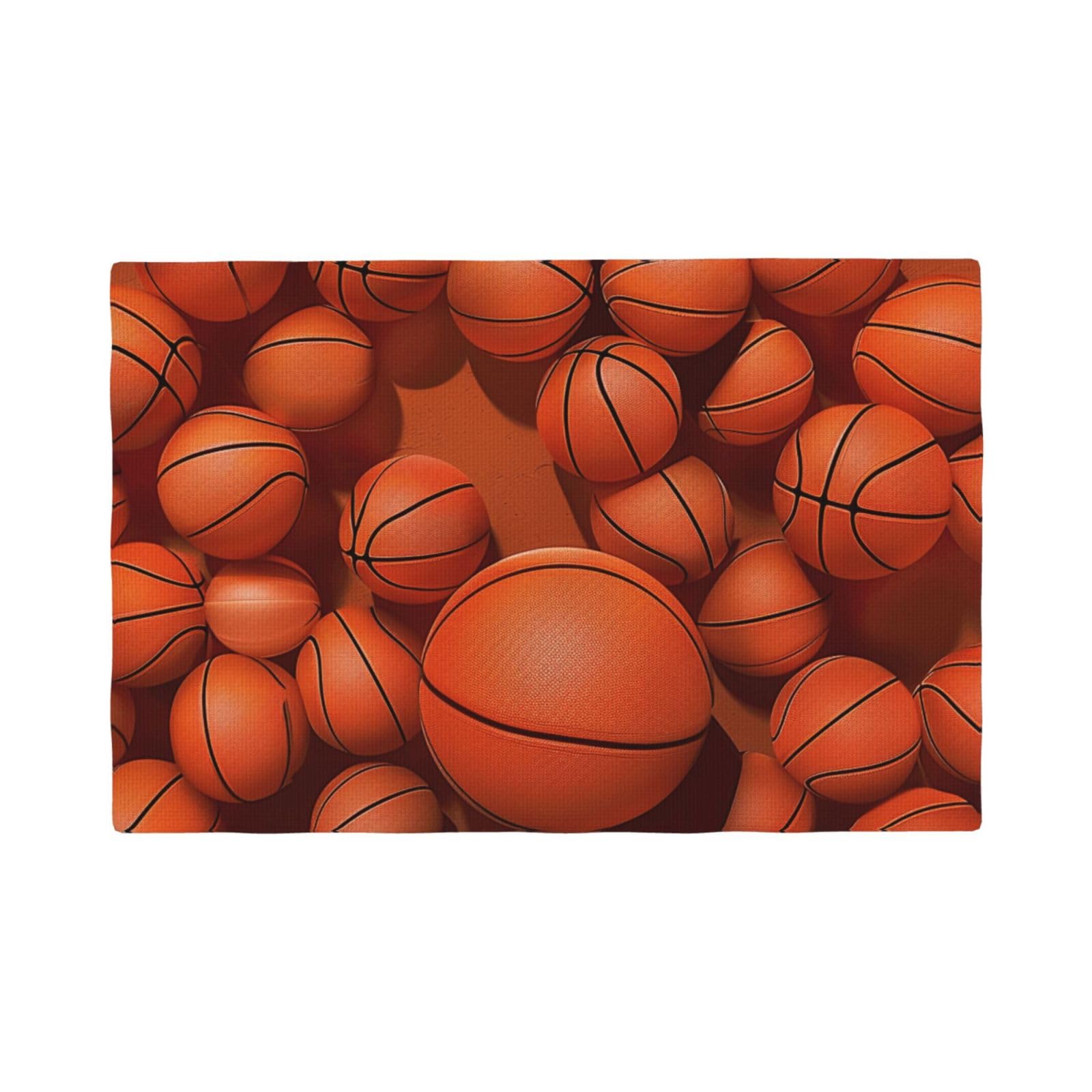 Set de table antidérapant basketball orange isolant thermique double épaisseur x6