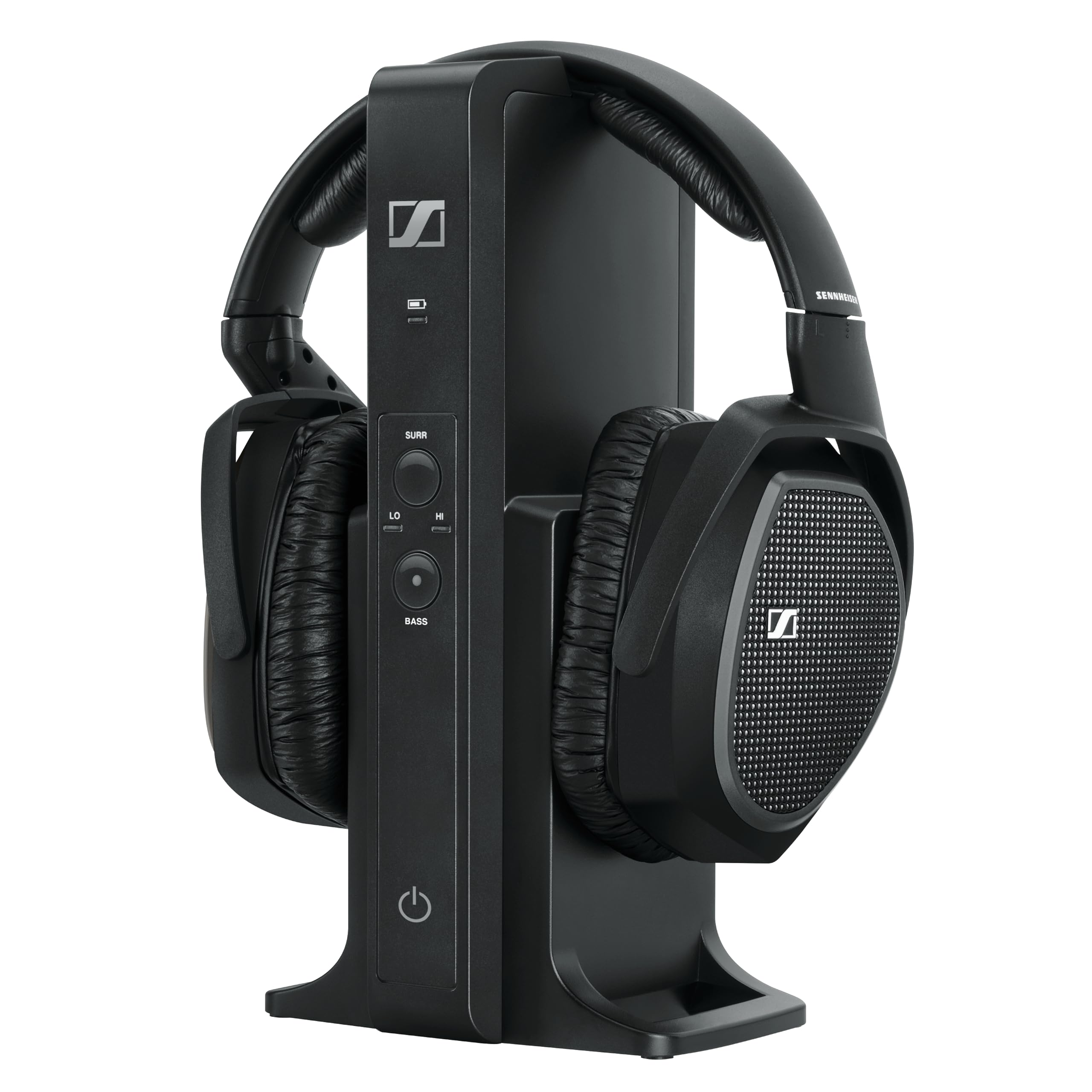 Sennheiser RS 175 RF Wireless Headphones For TV System with Bass Boost and Surround Sound Modes, Compact and Ergonomic, Wireless TV Listening, Black