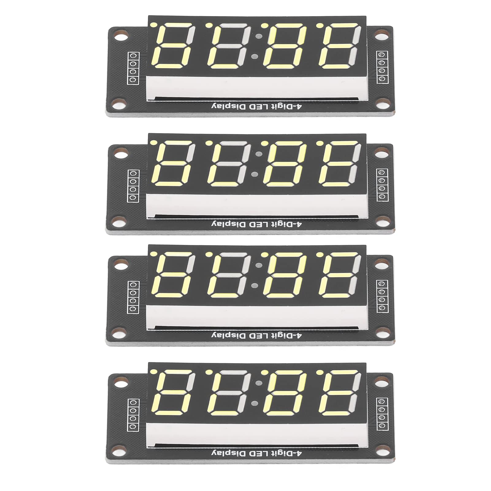 4 Set 4 Digit Digital Tube Tm1637 for Led Clock Version Pipe Display Board Tm1637 Led Segment Displays (Yellow MRA041E)