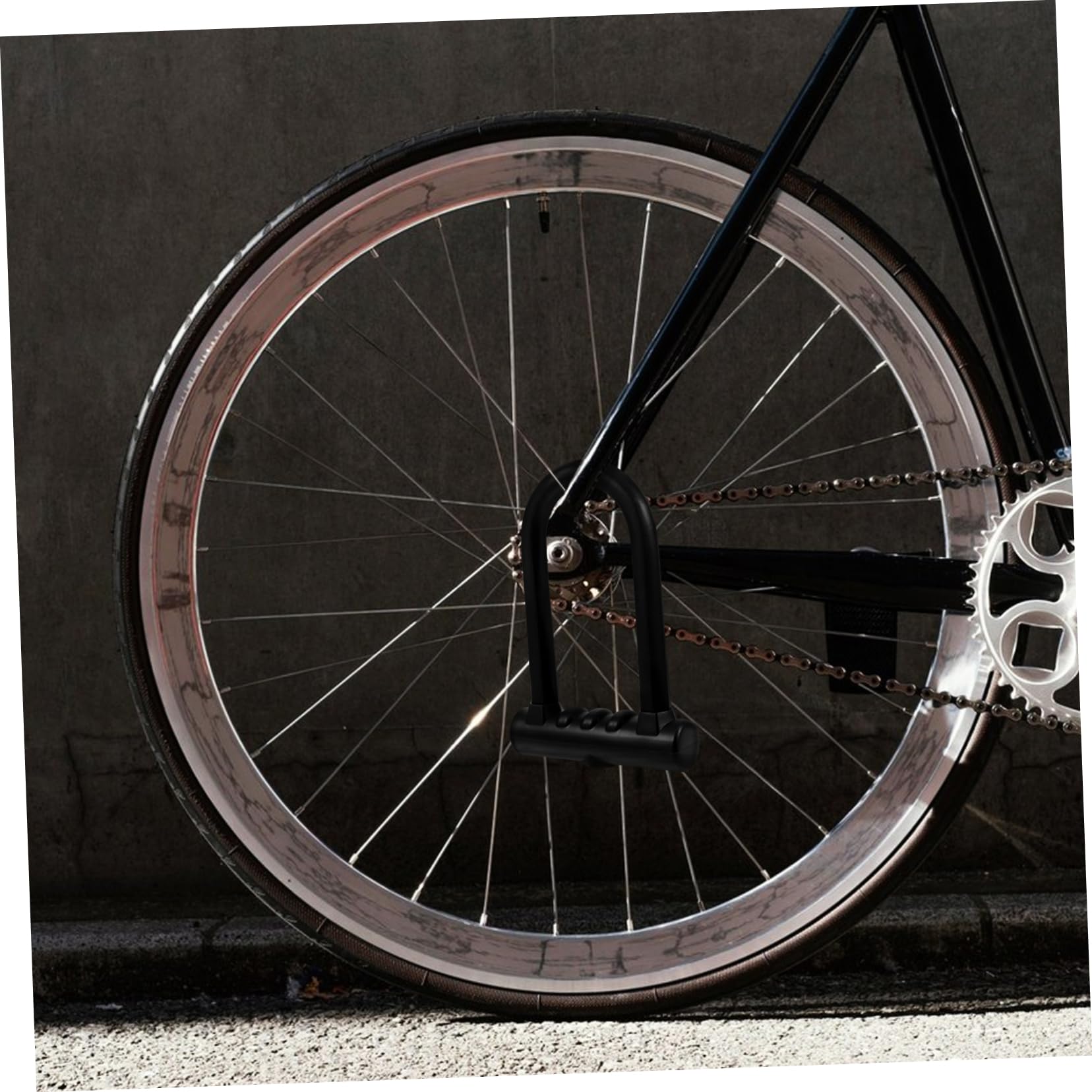 Happyyami Lucchetto a u Per Bicicletta in Ferro e Silicone Chiave Lucchetto Forma a u Per Veicolo Funzioni Anti-taglio e Design Doppia Apertura