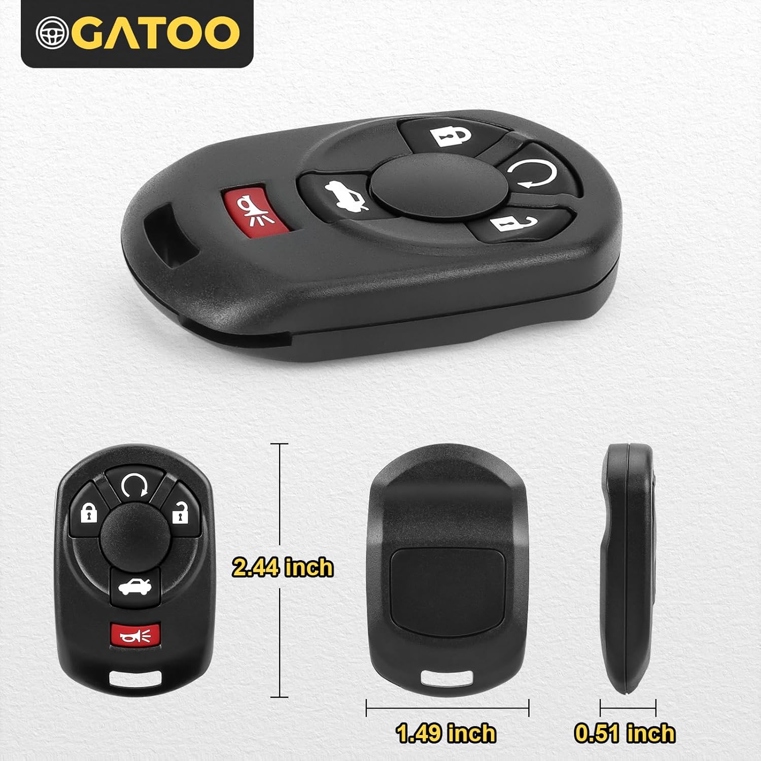 Smart Key Fob Keyless Control Entry Remote Replacement Compatible with 2005 2006 2007 Chevy Corvette Cadillac STS (M3N65981403)