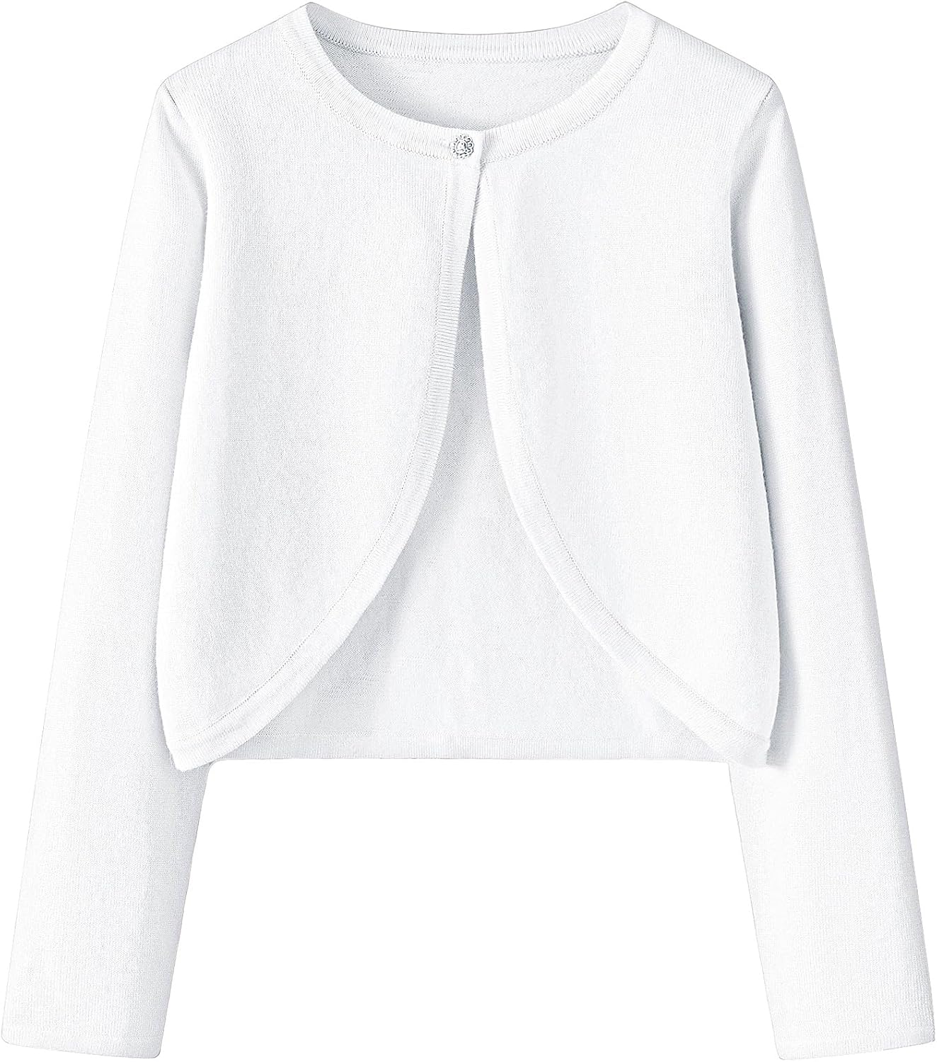 Yekaty Girls Sweaters Long Sleeve Cardigan Bolero Shrugs Button Down Closure Cover Up Tops for Toddler Kids 4-12 Years