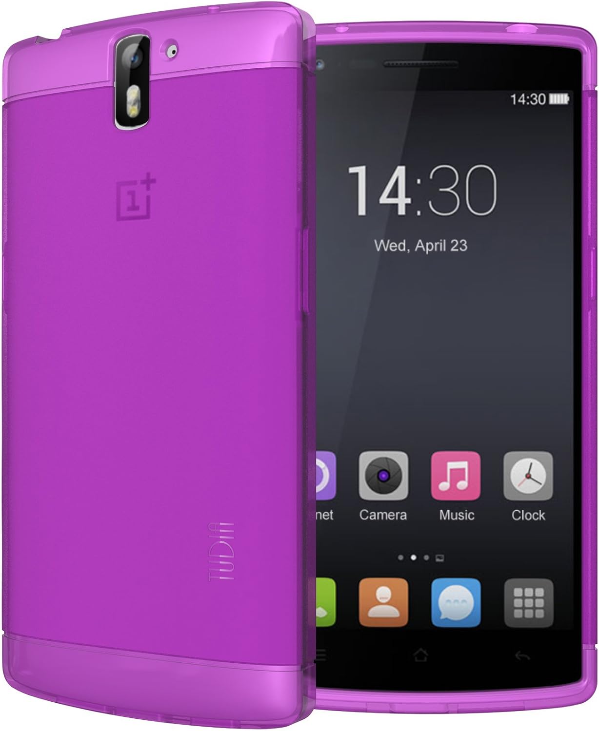 TUDIA LITE TPU Bumper Protective Case for OnePlus One Smartphone (Purple)