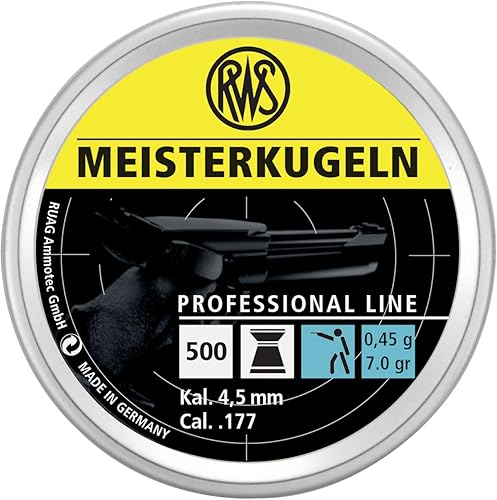 Umarex RWS Meisterkugeln Pistol Professional Line - Pellets de precisión para pistola de pellets, calibre 177, 7 granos, 500 unidades