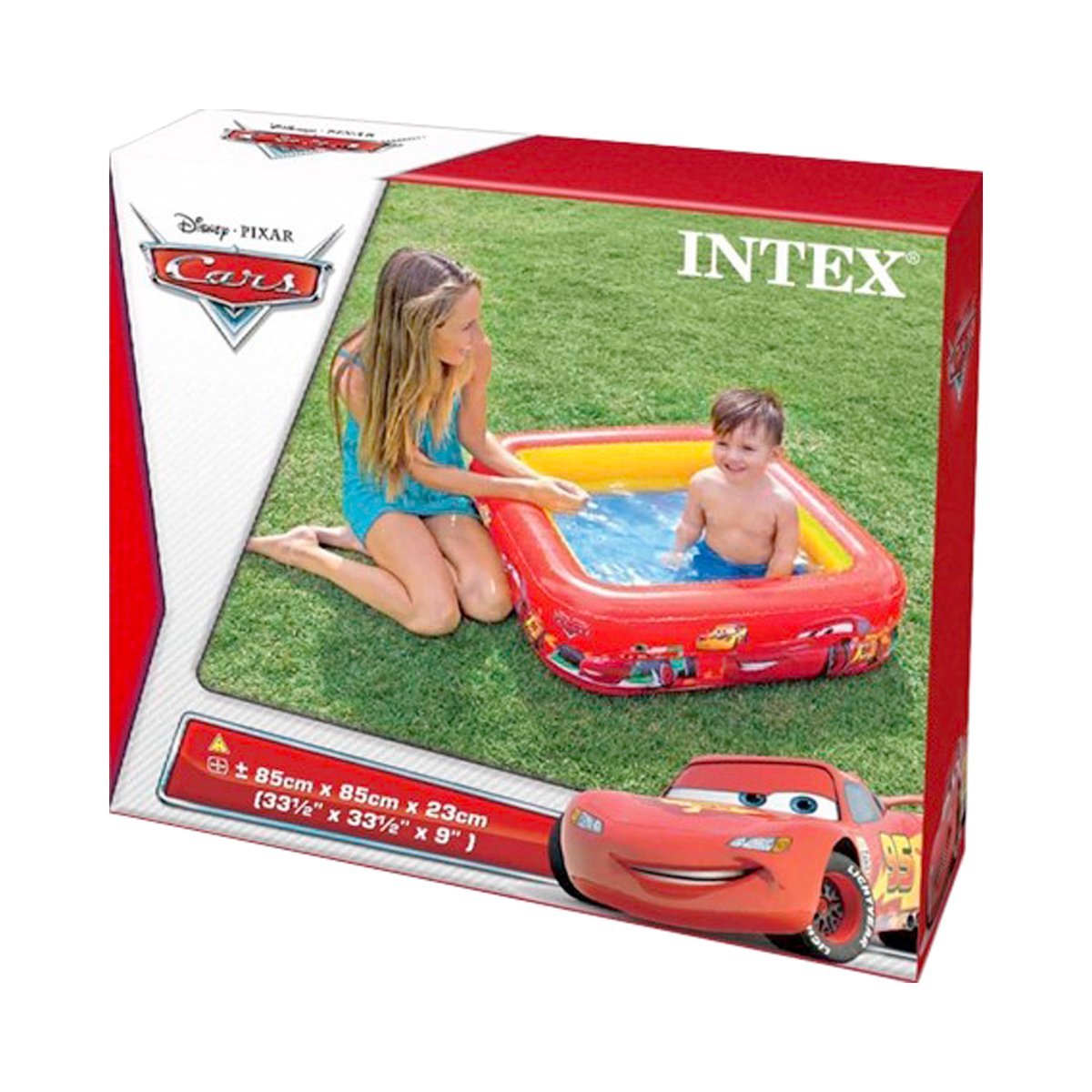 Intex 57101NP - Piscina Gonfiabile Baby Cars, Vinile, Multicolore, 85x23 cm