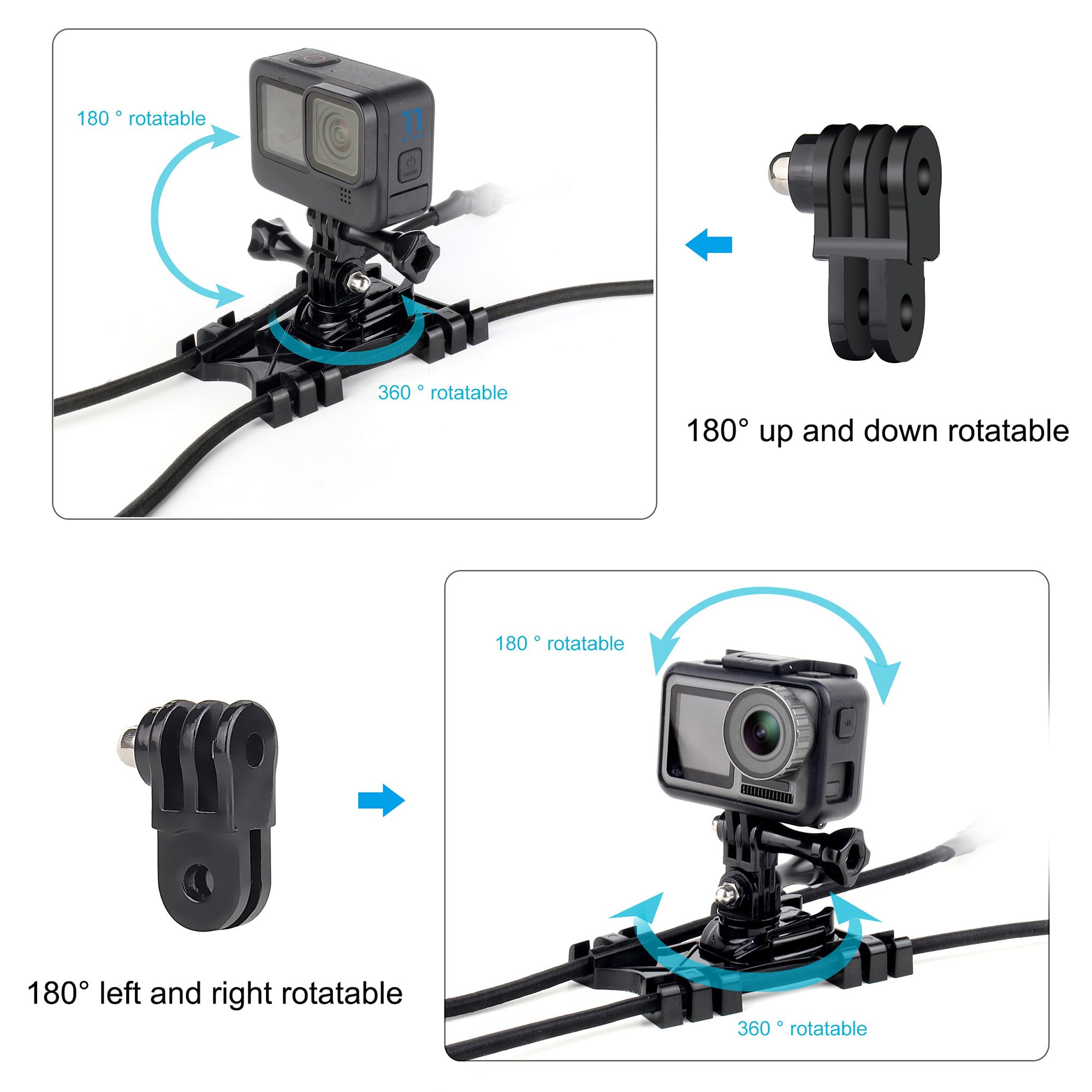 Fence Mount Fit For GoPro Hero 12 11 10 9 8 7 6 5 4 3