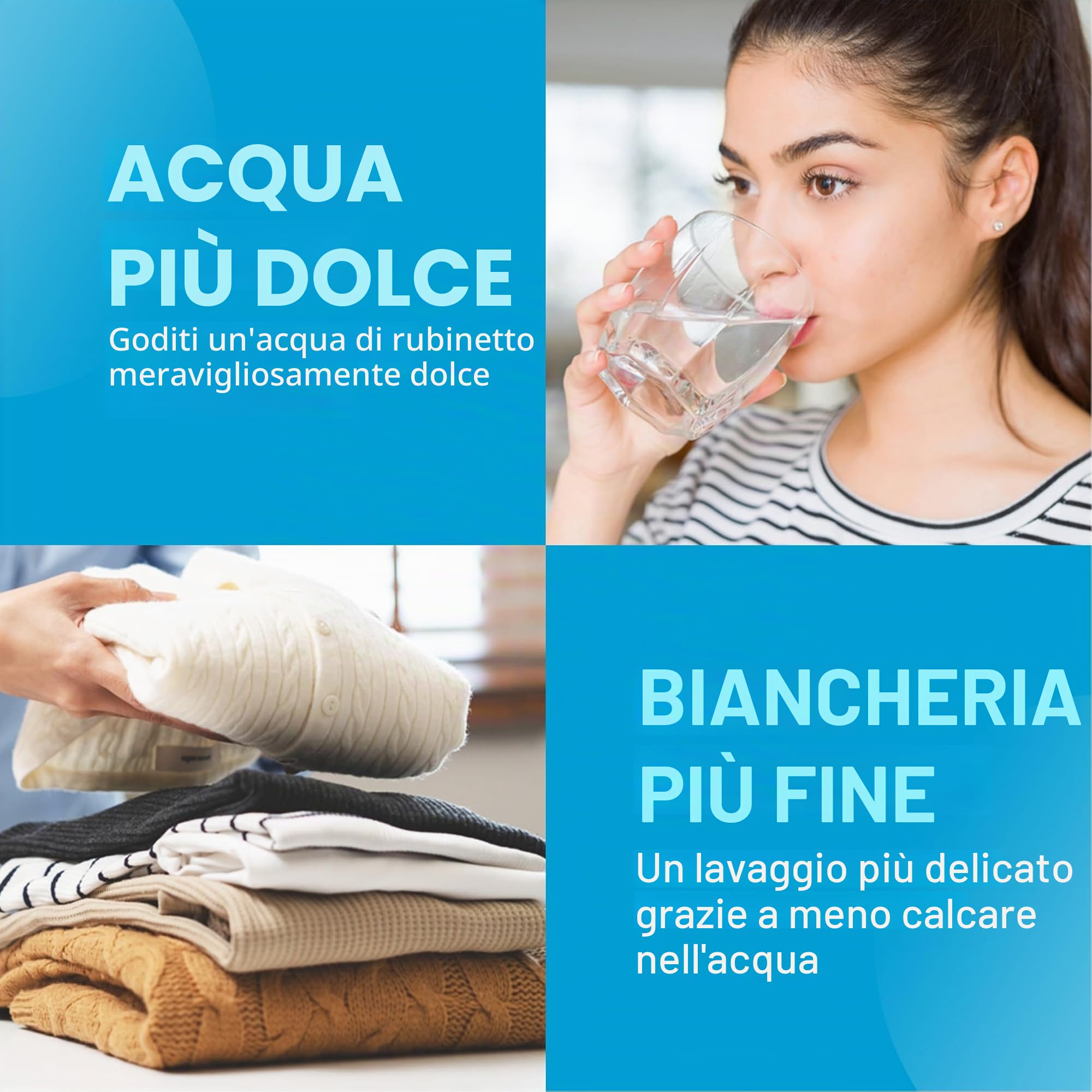 Addolcitore magnetico per acqua – 15000 GAUSS – Decalcificante per acqua – Blu – Filtro per acqua – Magnete – Decalcificazione delle tubature