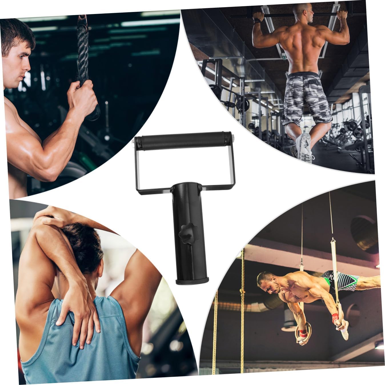 1pc Bar Row Attachment Heavy Duty Barbell Grip Handle for Fitness Equipment Non- Design for Chest Back and Suitable for Home and Gym Use