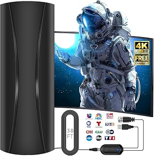 Tegnat 3600+ Miles Range TV Antenna Indoor Outdoor - 2026 Digital HDTV with 360° Reception, 8K 4K 1080p, 38ft Cable