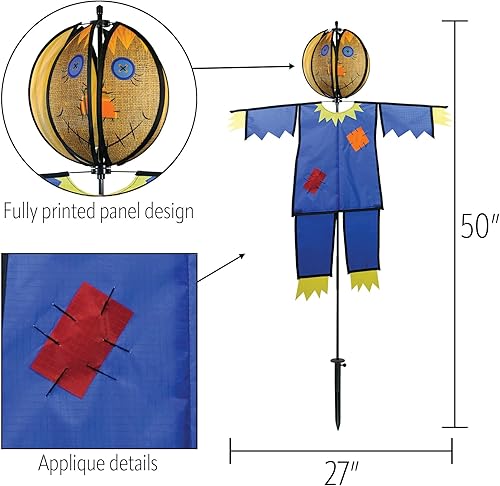 Miniatura 10 de In the Breeze 2485  Espantapájaros Calabaza Bola de tierra Spinner  Otoño Halloween Decoración Patio Wind Spinner