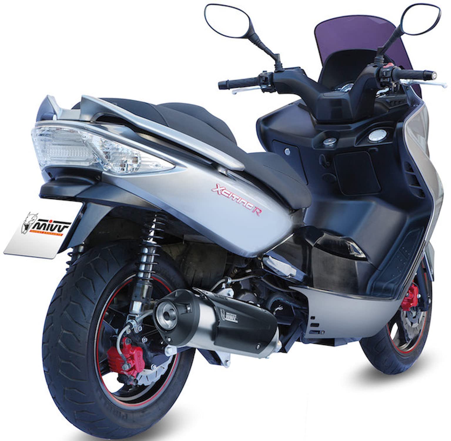 MIVV scarico completo urban inox compatibile con kymco xciting 300 2007 2008 2009 2010 2011 2012 2013 2014