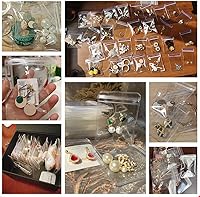 Vista 4 de Paquete de 100 bolsas de plástico transparentes de cloruro de polivinilo antioxidación para embalaje joyas anillos aretes bolsa de polietileno