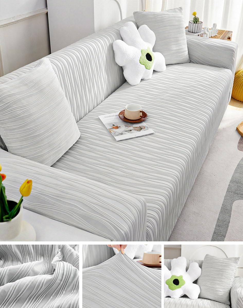 Sofa Slipcovers Modern Style Sofa Cover Slipcover Soft Polyester Non-Slip Sofa Protector for Kids Pets(Size:5 Seaters(305-360CM),Color:C)