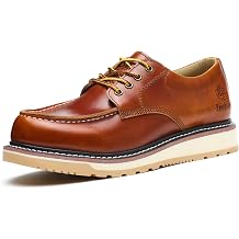 Men's Leather Soft Comfort Fashion Classic Moc Toe Shoes