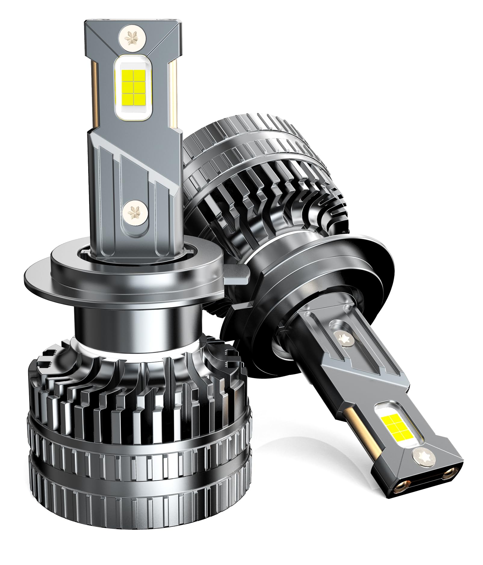 H7 LED Lampadine Auto 130W 48000LM 6000K Luci Bianca 600%， Kit di Conversione per Fari Alogeni Auto, Luce Abbagliante o Anabbagliante 12V, Tubo di Rame Spesso,LED Lampada Luci,2 pezzi